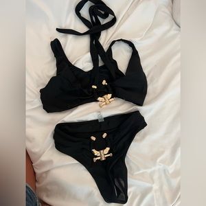 BLACK & GOLD SWIMSUIT (never worn)